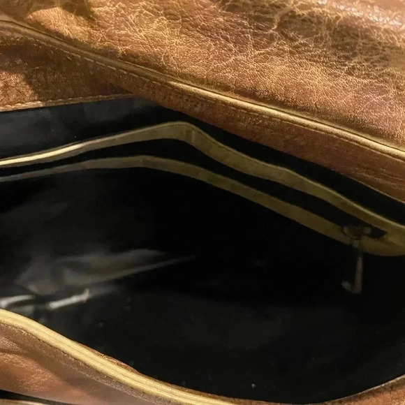 Hand painted multicolor crossbody leather handbag - Picture 8 of 8